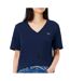 T-Shirt marine femme lacoste relaxed-1