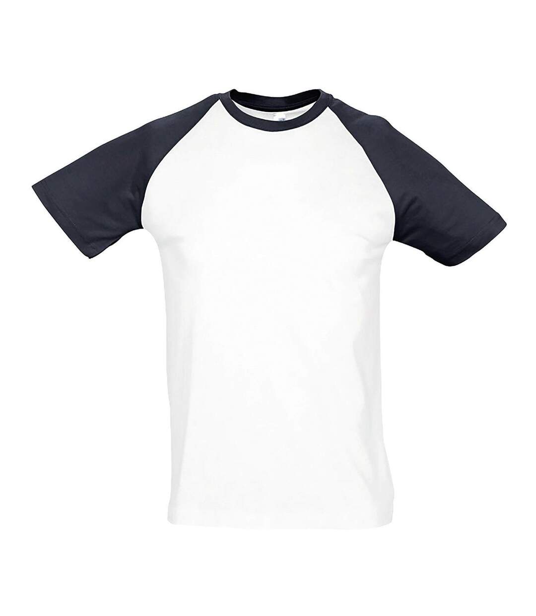 T-shirt bicolore pour homme - 11190 - blanc et marine-1