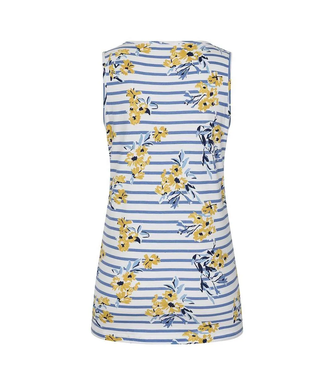Débardeur Motif/style Fleurs De Prairie Femme Bleu Blanc Lazy Jacks-2