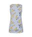 Débardeur Motif/style Fleurs De Prairie Femme Bleu Blanc Lazy Jacks-2