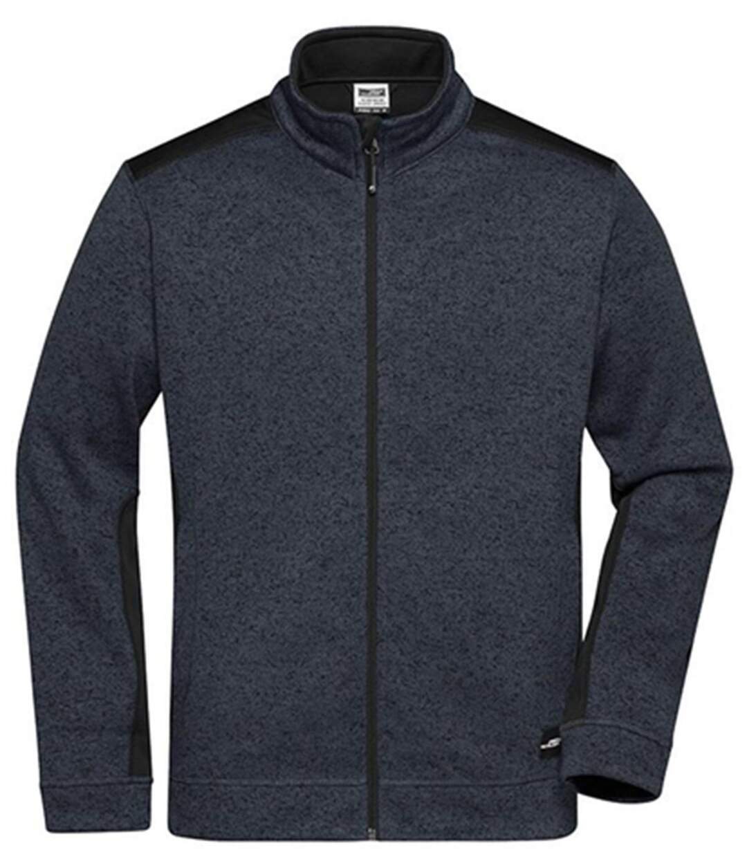 Veste polaire tricot de travail - Homme - JN862 - gris carbone mélange noir