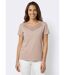 T-shirt macramé coton uni manches courtes-1