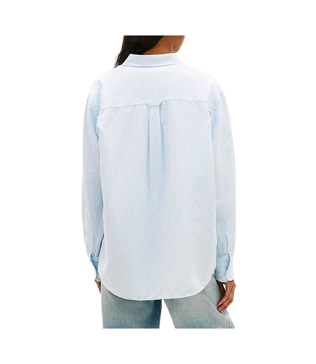 Chemise blanc/bleu femme tommy hilfiger tjw rlx-2