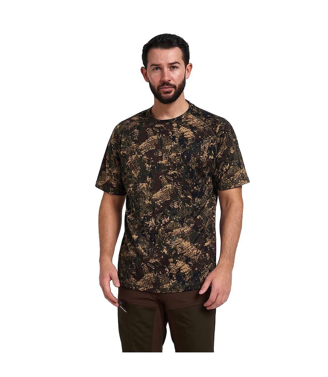 T-shirt Motif/style Camouflage Digital Homme Vert Kaki Jack Pyke-2