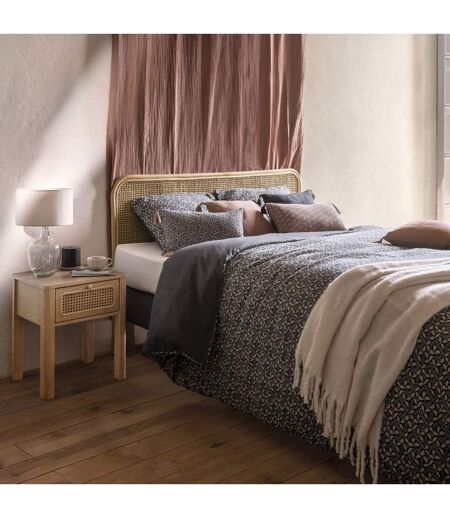 Parure de Lit 3 Pièces Motifs 240x220cm Gris