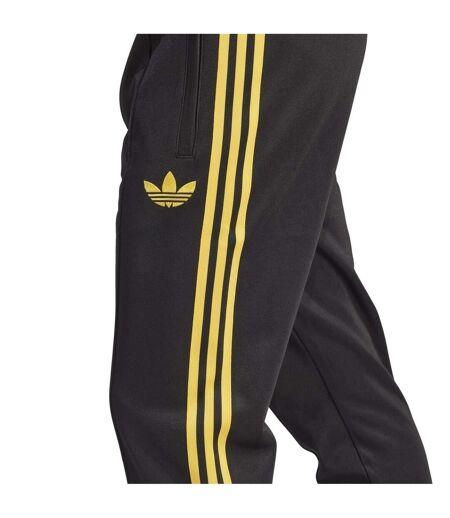 Mens Jude Bellingham Elasticated 3 Stripes Slim Tracksuit Bottoms Black Adidas