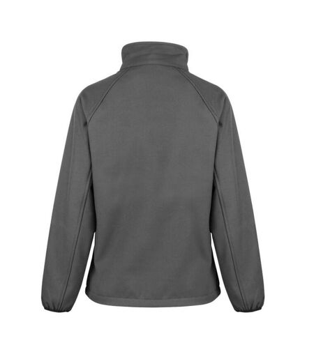 Womens/ladies softshell body warmer charcoal grey/black Result