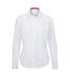 Alexandra Womens/Ladies Roll Sleeve Hospitality Work Long Sleeve Shirt (White/ Pink) - UTRW5349-1