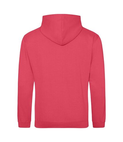 Awdis Unisex College Hooded Sweatshirt / Hoodie (Lipstick Pink) - UTRW164