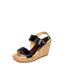 Ladies Olivia White Wedge Sandal-3