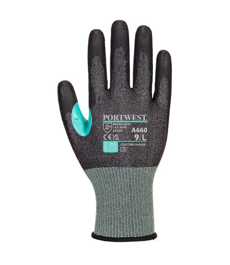 Unisex adult a660 cs e18 pu cut resistant gloves l black Portwest