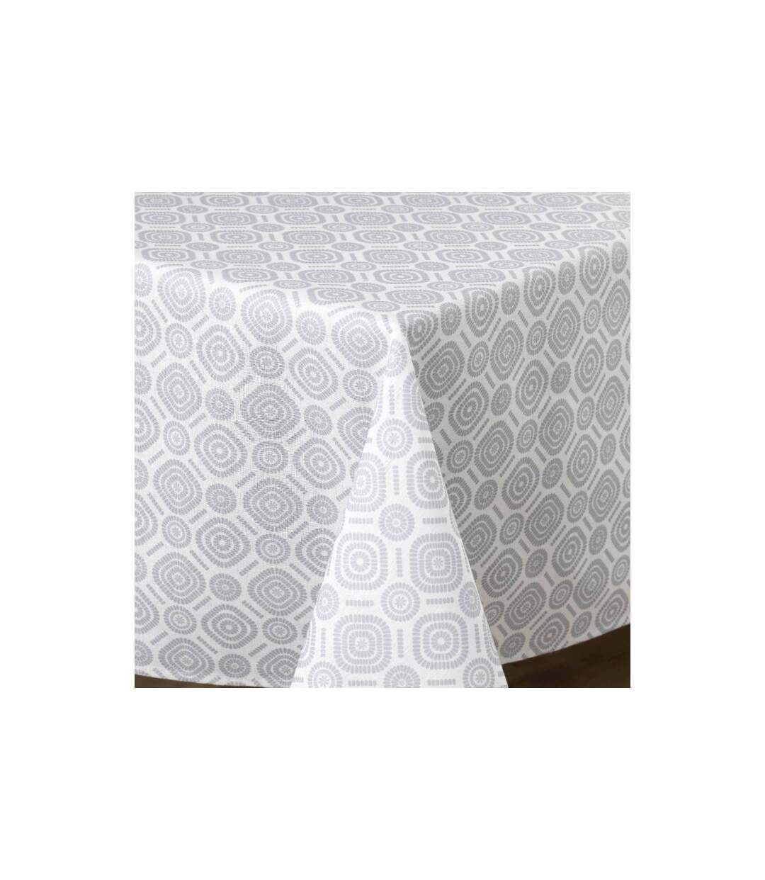 Nappe Infroissable Imprimée Callis 140x240cm Gris-3