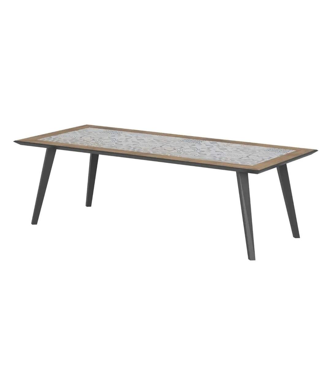 Table de jardin fixe Lambada en acier - 8 Places-1