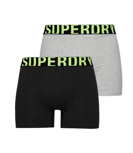 x2 Boxers Gris Homme Superdry M3110340A - XXL