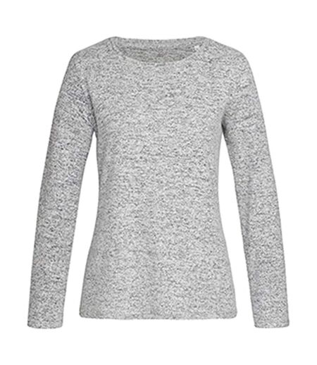 T-shirt manches longues - Femme - ST9180 - gris clair mélange