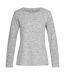 T-shirt manches longues - Femme - ST9180 - gris clair mélange