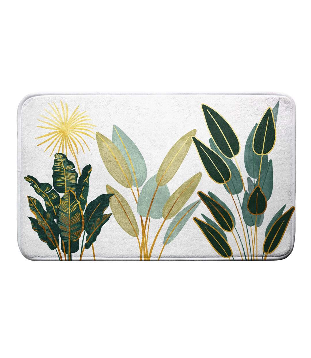 Tapis de Bain Imprimé Otika 45x75cm Vert-1
