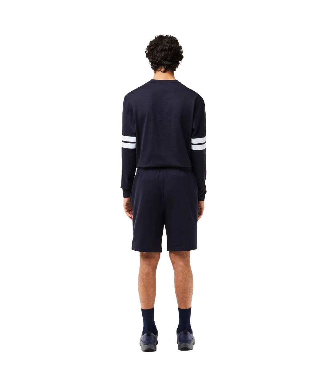 Mens Logo Regular Sweat Shorts Navy Lacoste-3