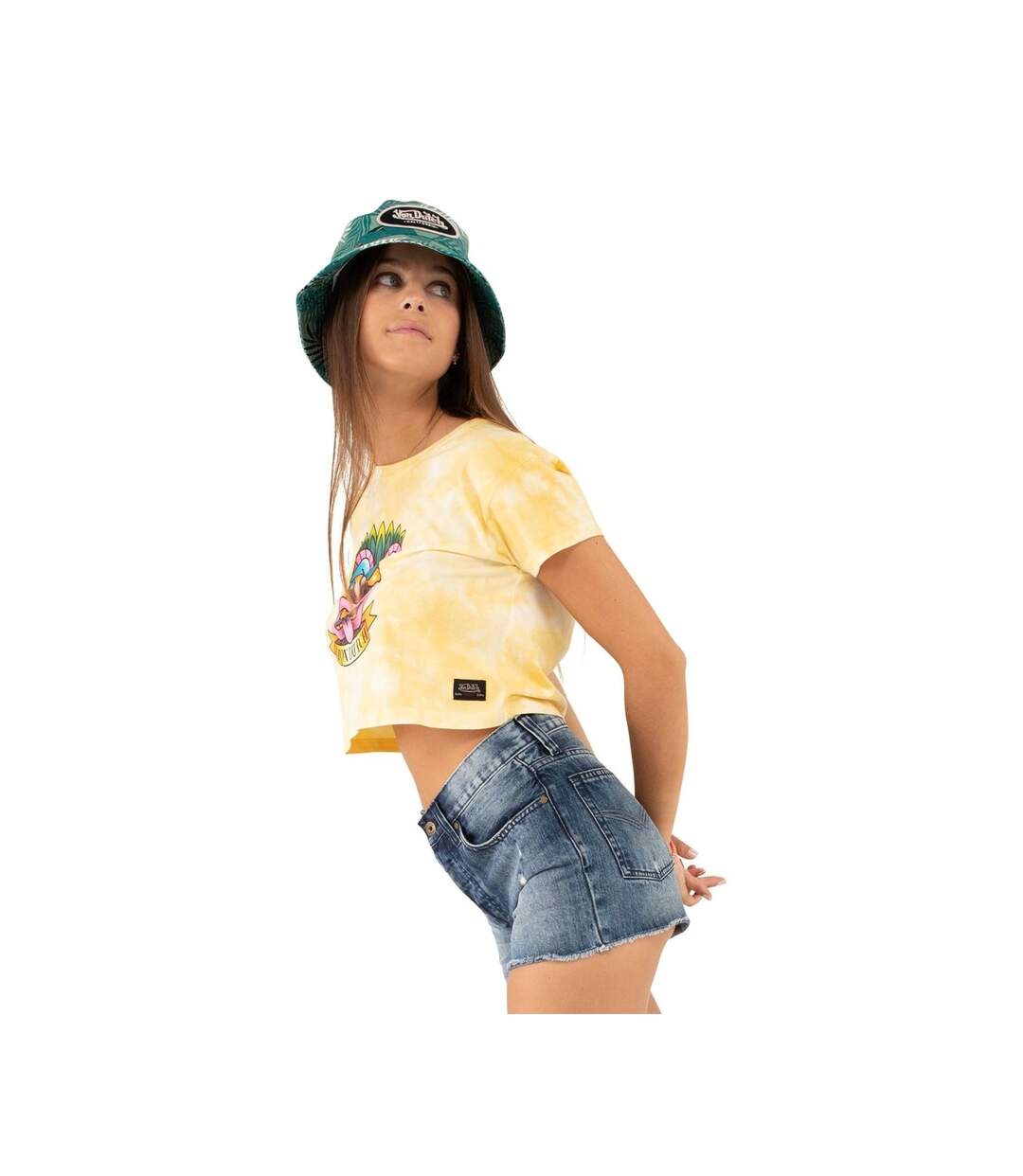 Crop top Tie and Dye femme en coton Tika Vondutch-4