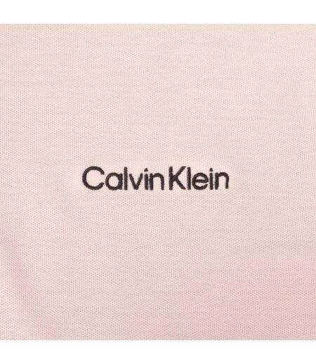 Polo Motif/style Brodé Homme Bleu Marine Rose Calvin Klein