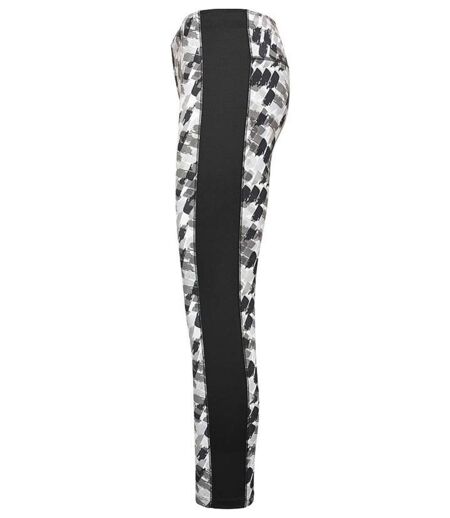 Collant - Legging de sport - Running - Femme - JN527 - blanc, gris et noir