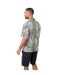 Mens Leaf Print Relaxed Fit Shirt Black Threadbare-3