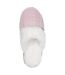 Ladies Cable Knit Faux Fur Thermal Winter Slippers-5