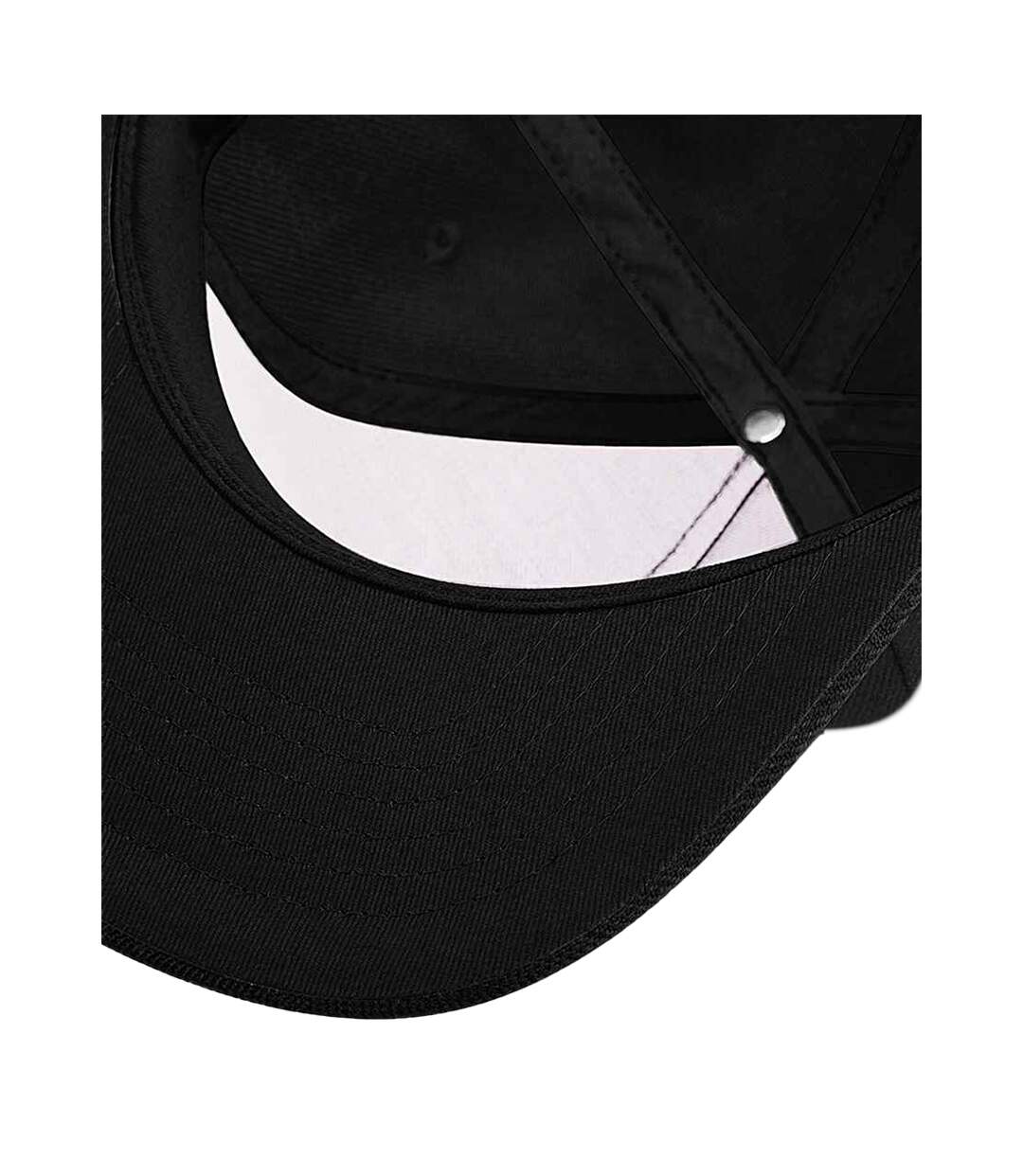 Original Flat Peak Snapback Cap Black Black Black Beechfield-3