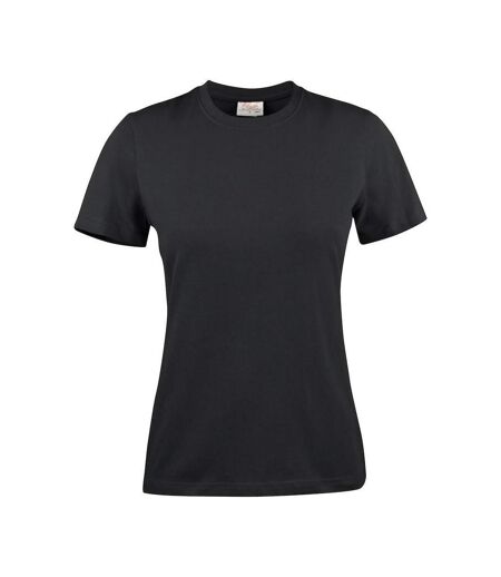 Womens/ladies Light T-shirt Black Printer