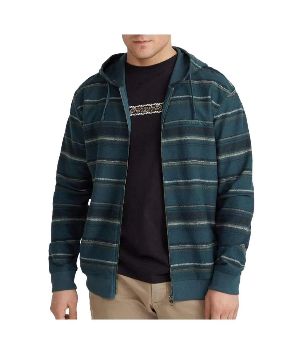 Sweat zippé à capuche bleu homme o'neill bavaro-1