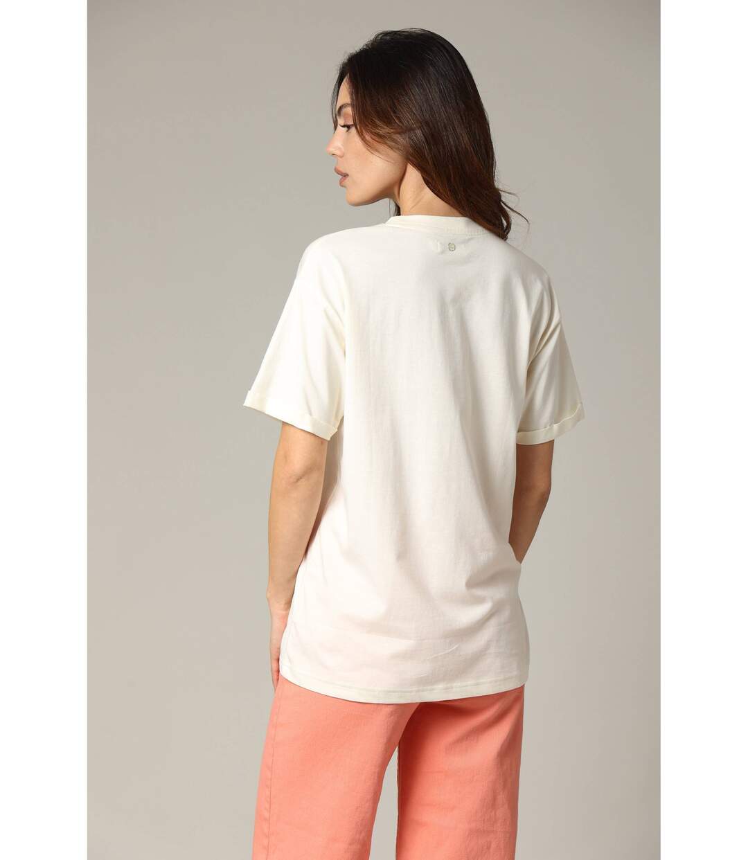 T-shirt oversize exotique à manches courtes et au col rond 100% coton SUMMDAYS-3