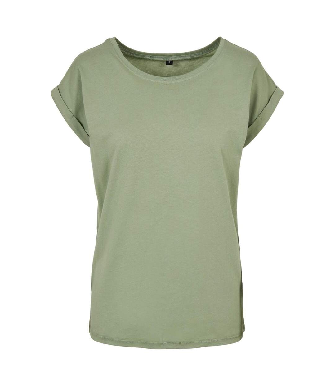 Womens/ladies Extended Shoulder T-shirt Magic Salvia Build Your Brand-1