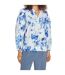 Blouse Manches Bouffantes Motif/style Tie-dye Femme Blanc Bleu Boss-3