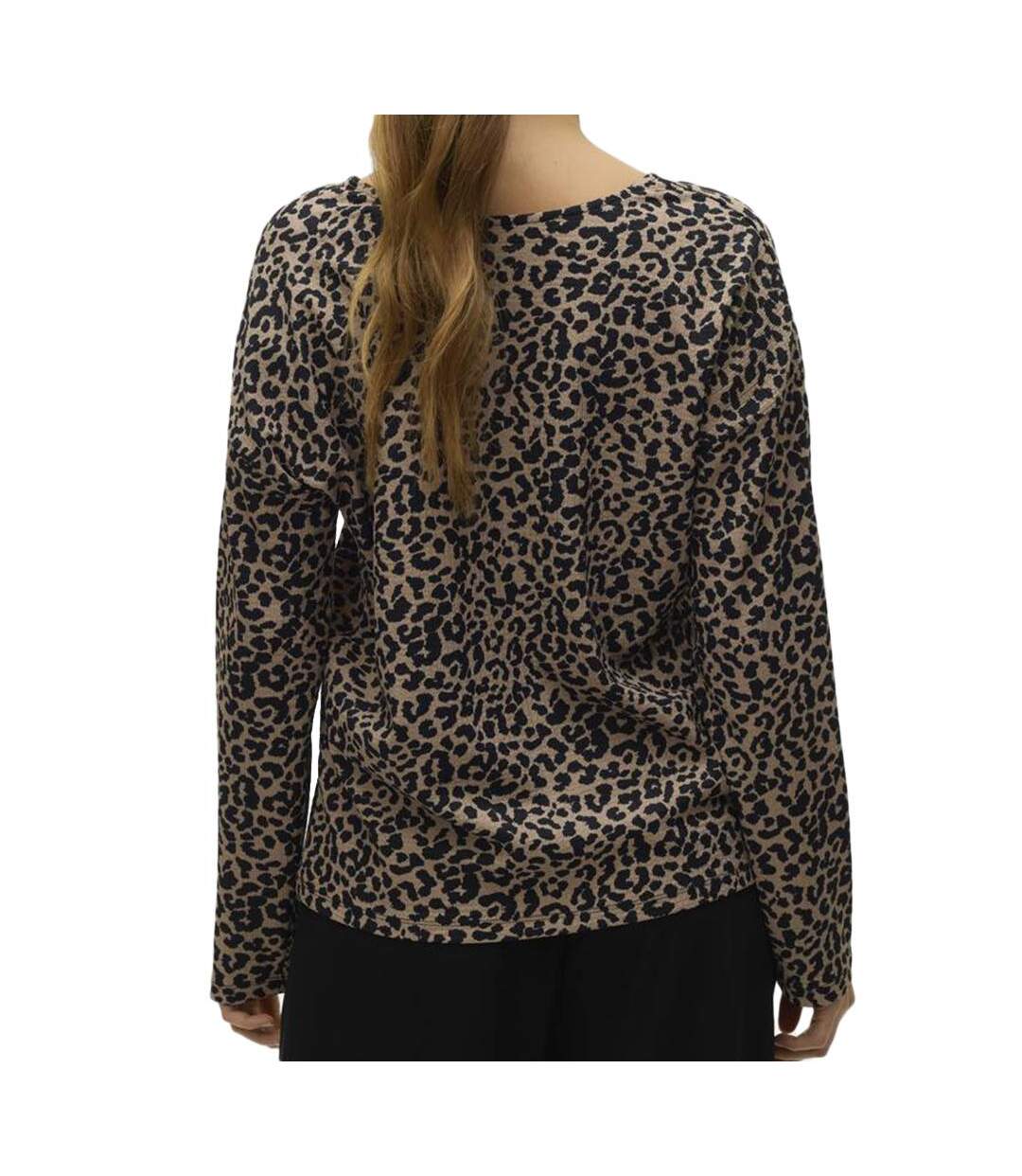 Blouse Marron/Noire Femme Vero Moda Merve - S