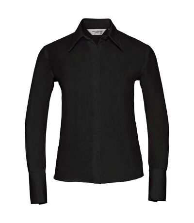 Russell Collection Womens/Ladies Ultimate Long-Sleeved Shirt (Black) - UTRW9438