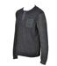 Sweat manches longues homme col tunisien de couleur gris-4