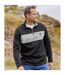 Pack Of 4  Mens Brushed Fleece Zip Neck Jumper  Grey Black Blue Dark Grey Atlas For Men-3
