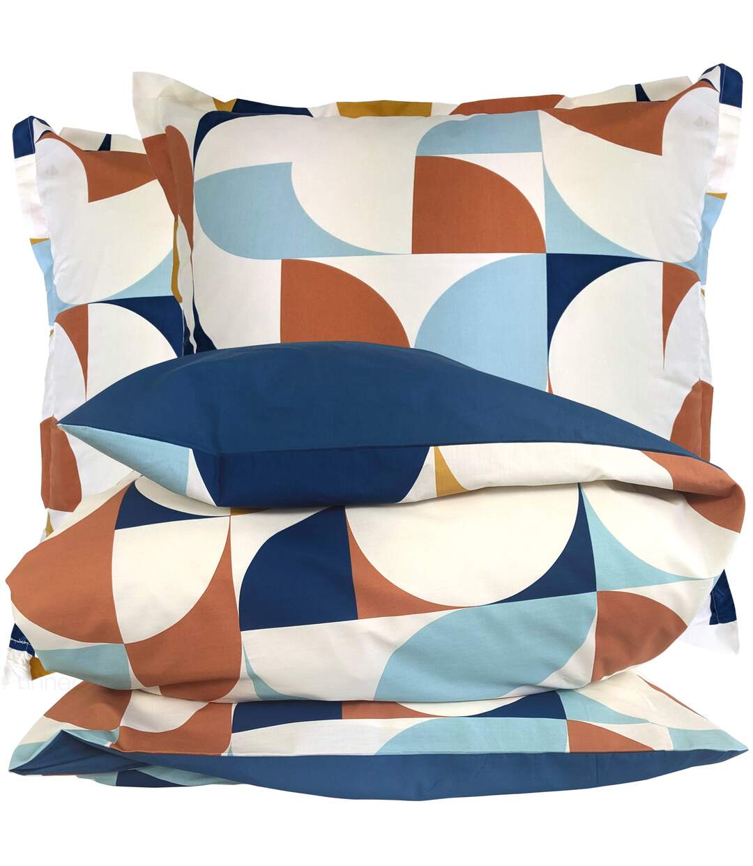 Parure de lit percale de coton MODULO Taie 65x65 cm-2