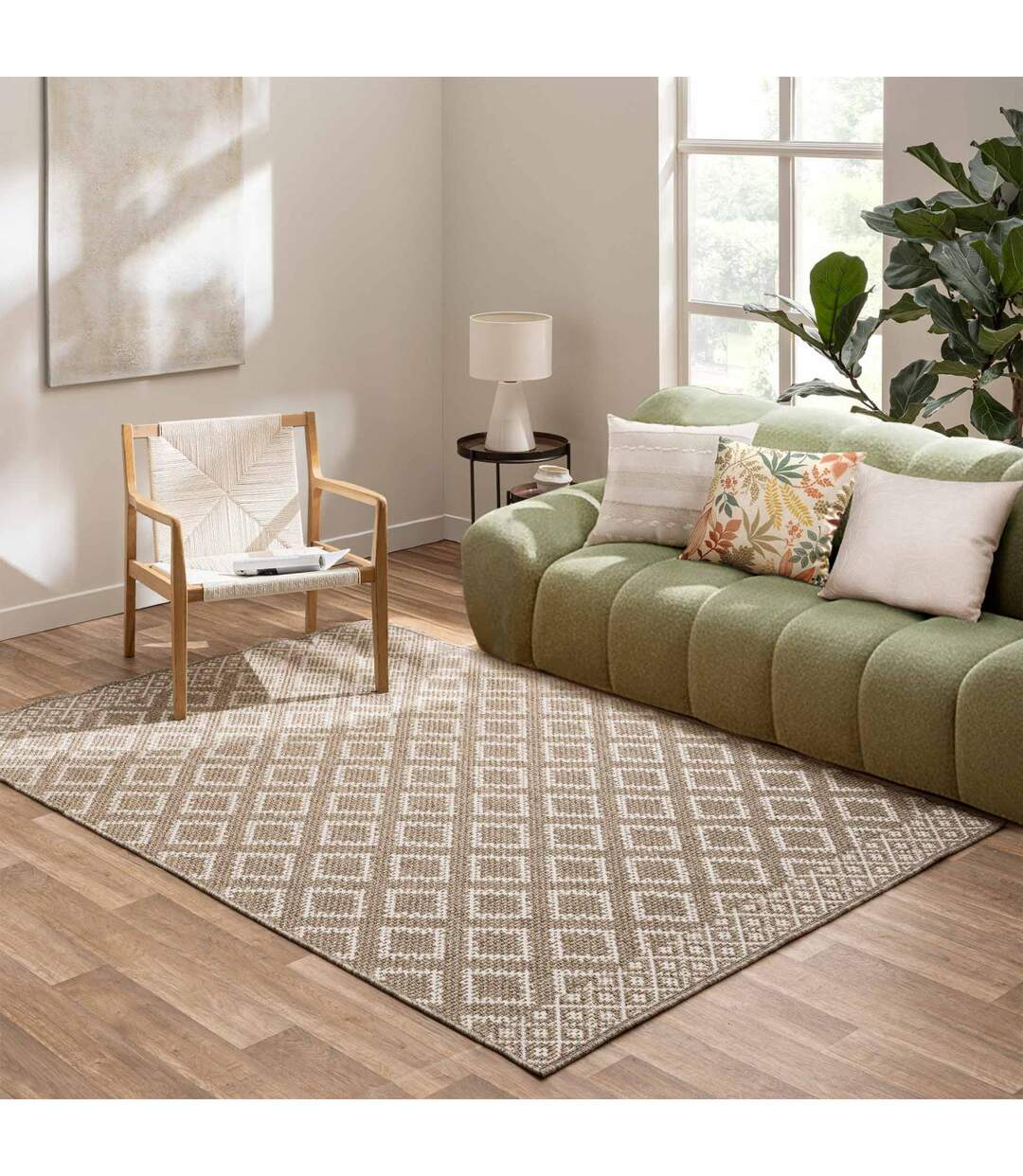 Tapis Tissé Plat Meandro 160x230cm Naturel-4
