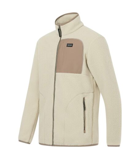 Veste Polaire Col Montant Motif/style Détail Contrasté Frankie Homme Blanc Cassé Gris Kaki Regatta