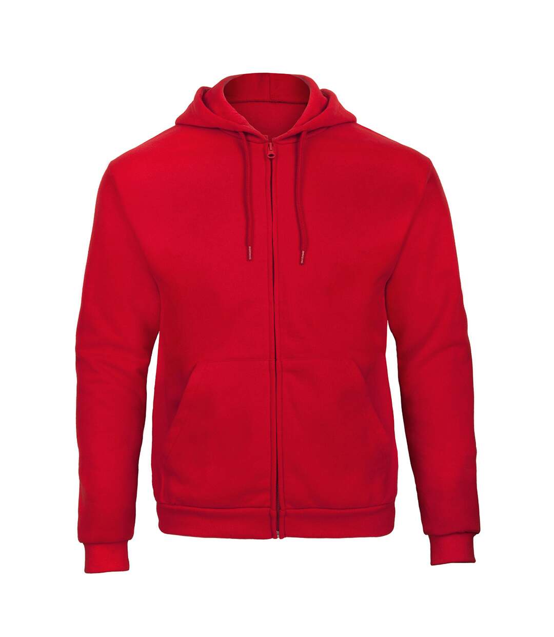 Sweat à capuche et fermeture zippée adulte unisexe rouge B&C