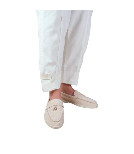 Mocassins Larges pegasus femme beige Where´s That From