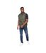 Mens Gattering Quilted Gilet Olive Camo Crosshatch-4