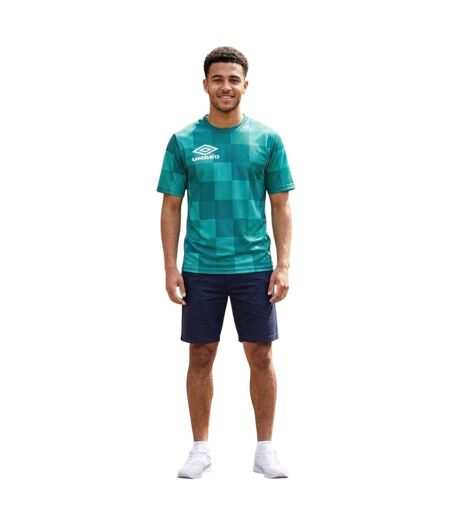 Mens Checkerboard Logo T-shirt Turquoise Umbro