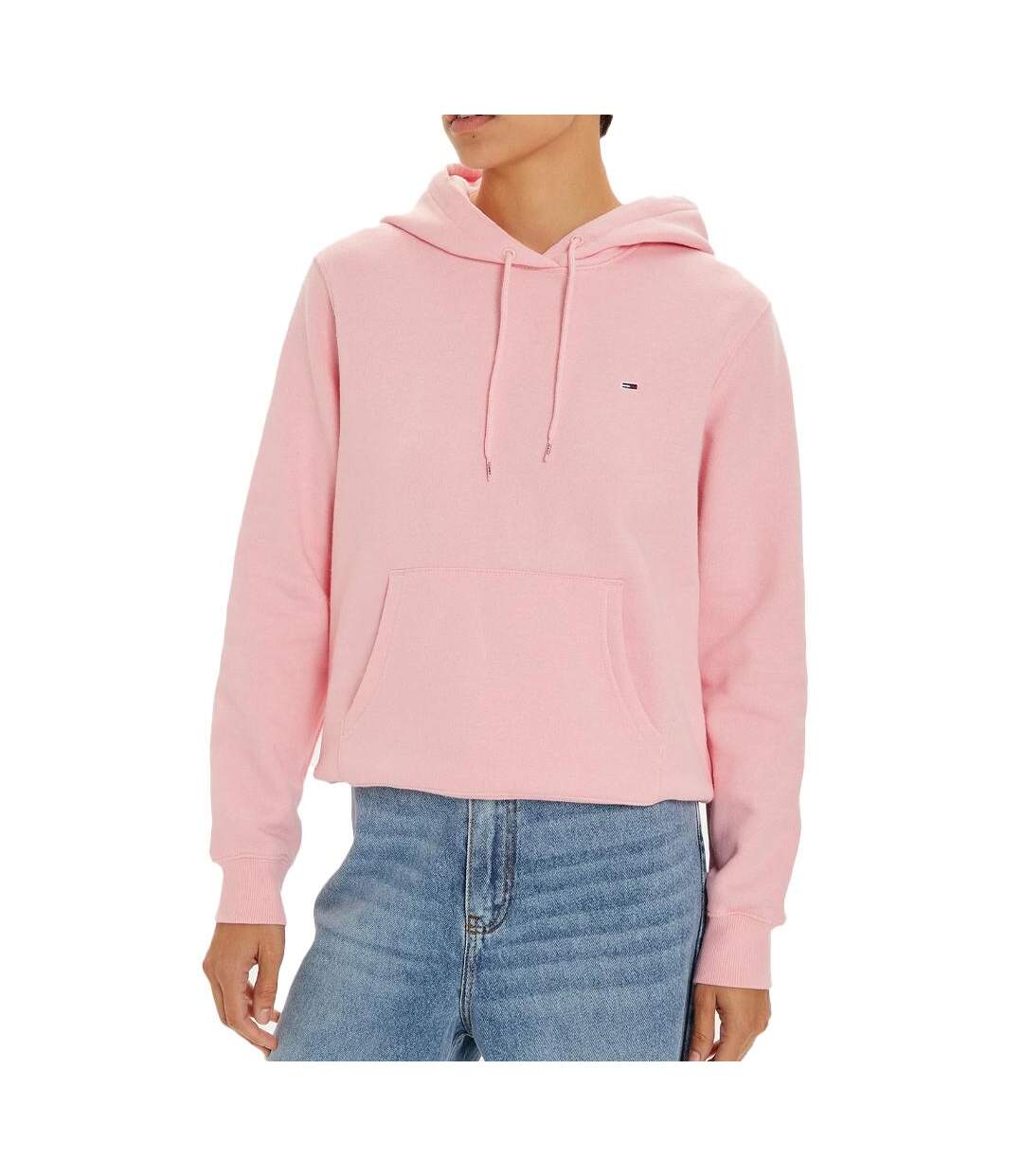 Sweat à Capuche Rose Femme Tommy Hilfiger Flag Hoodi - L-1