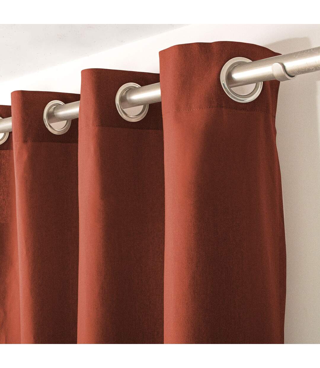 Rideau Panama - 240 cm x 135 cm - Orange Terre cuite-3