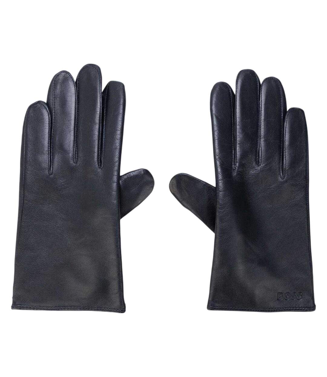 Mens Gioli Lambs Leather Gloves Dark Blue Boss-1