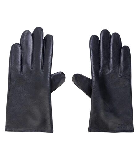 Mens Gioli Lambs Leather Gloves Dark Blue Boss