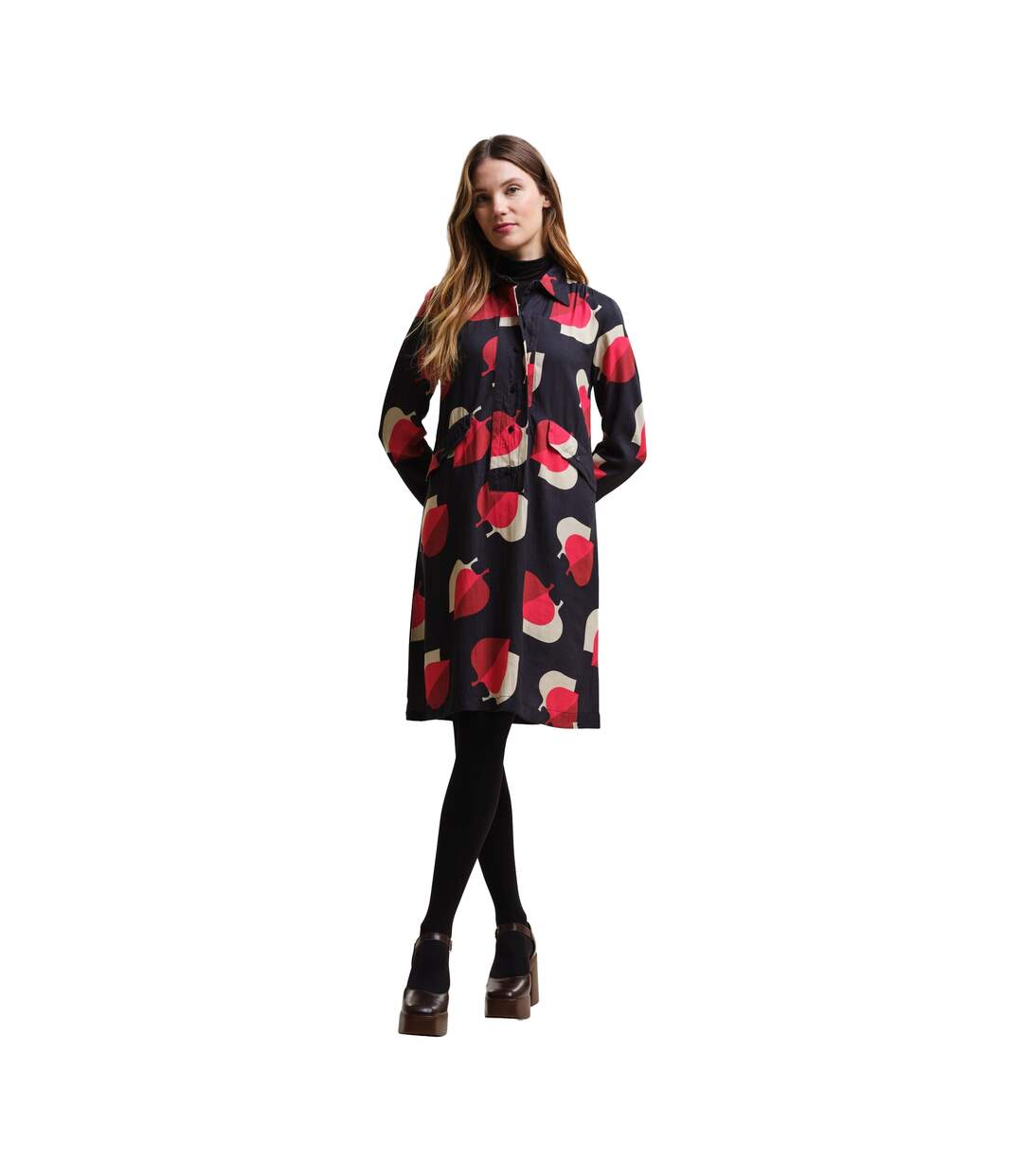 Womens/ladies orla kiely leaf print dress shadow elm pink Regatta