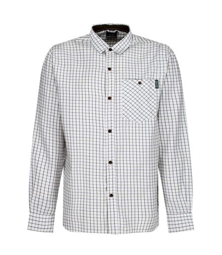 Mens tattersall checked shirt white/green Regatta